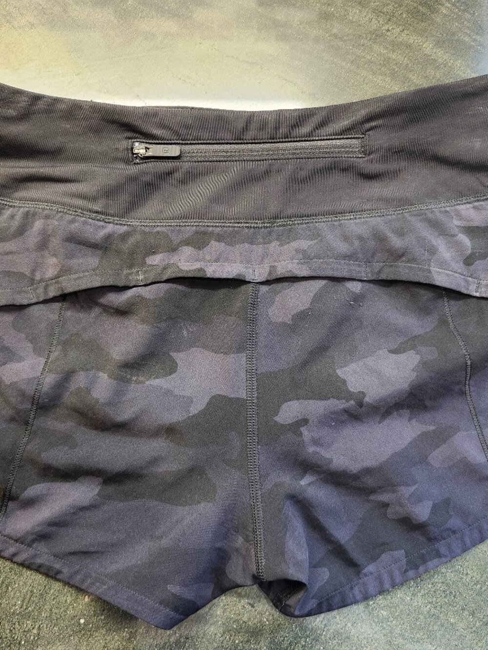 Lulu - Black Camo Running Shorts